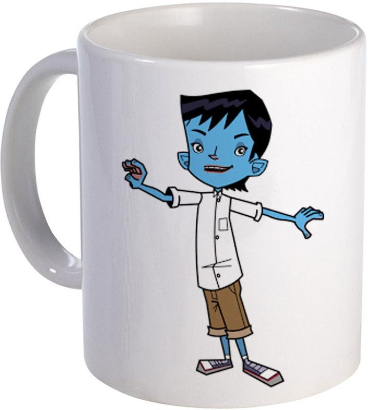 COLOR YARD best cute krish cartoons design on white Ceramic Coffee Mug  (325 ml)