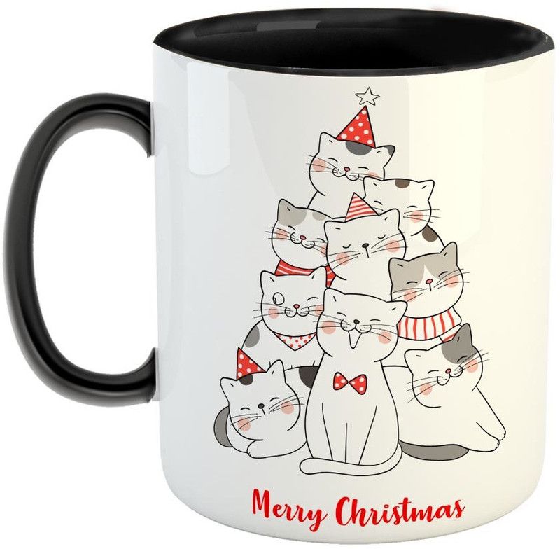 Furnish Fantasy Christmas Ceramic Coffee - Best Gift for Christmas Ceramic Coffee Mug  (350 ml)