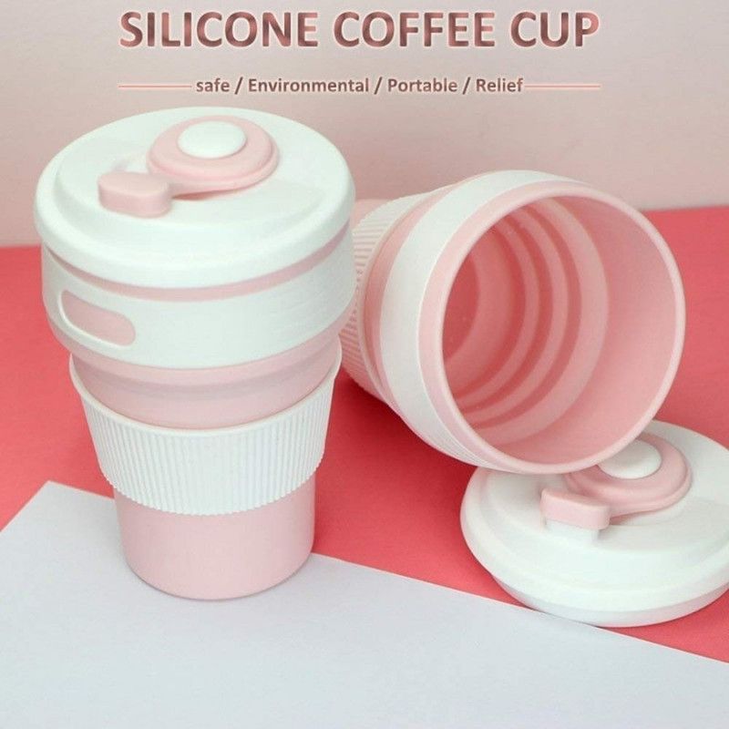 KESHAVART Collapsible Cup Plastic Coffee (350 ml) Plastic Coffee Mug  (350 ml)