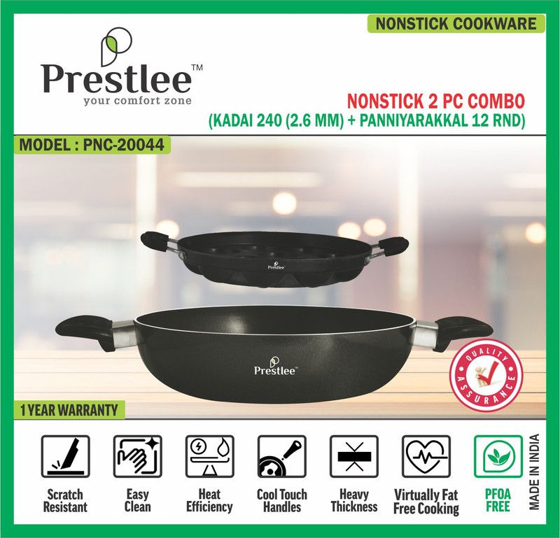 Sabari Prestlee PNC-20044 Non-Stick Cookware/kadhaiNonstick Kitchen Items Kadhai Non-Stick Coated Cookware Set  (Aluminium, 1 - Piece)