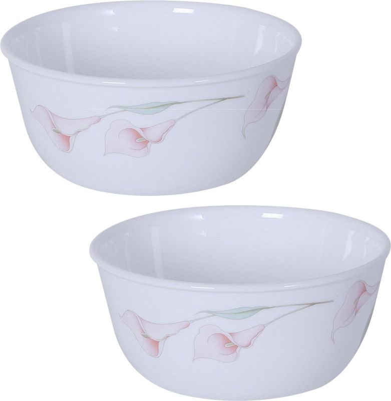 CORELLE Katori-Lily Ville-2pcs Glass Ramekin Bowl  (Multicolor, Pack of 2)