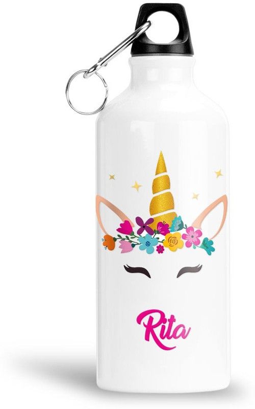 FABTODAY Unicorn Water Bottle for Kids - Best Happy Birthday Gift, Rita 750 ml Bottle  (Pack of 1, White, Aluminium)