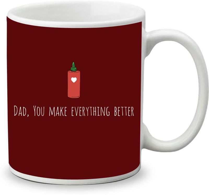 Festa Gift For Dad, Papa Printed To Father's Day and Anniversary Grandpa, Best Dad Ever GRD-112 Ceramic Coffee Mug  (320 ml)