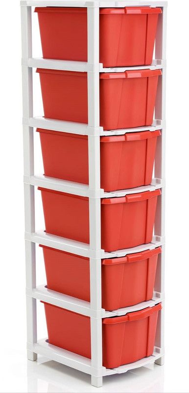 ELIGHTWAY MART Airtight Storage Container - 60 Plastic Utility Container  (Red)