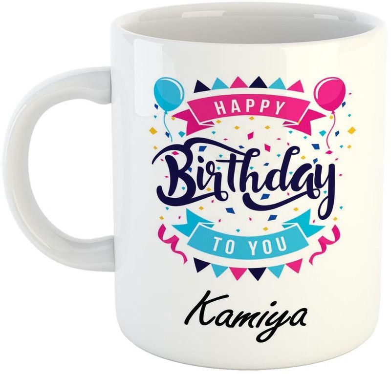 FABTODAY Best Personalised Gift for Birthday, Name - Kamiya Ceramic Coffee Mug  (350 ml)