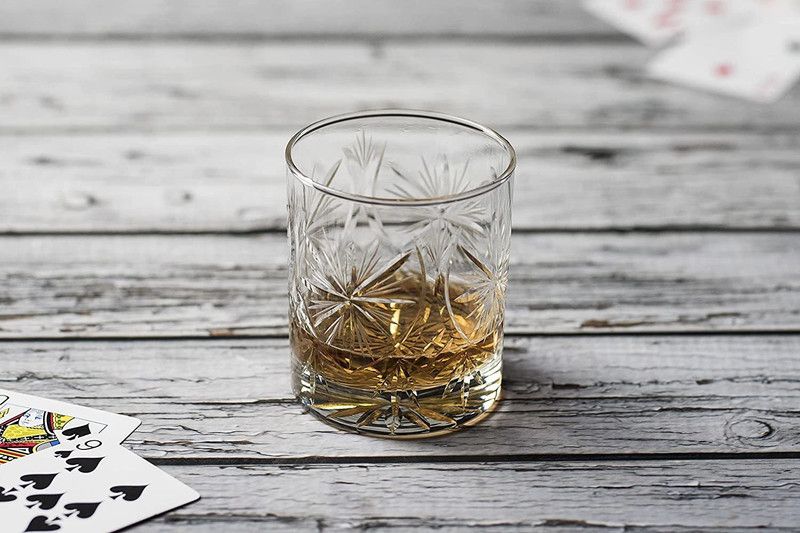 ALFA DESIGN (Pack of 2) AL-D_LG-9 Glass Whisky Glass  (290 ml, Glass, Clear)