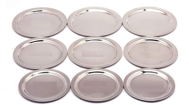 SRS Stainless Steel Ciba Lids - Set of 3 (Size -7 /Size -8/Size -9-3Pc Each (9 Piece) - Diameter - 12Cms, 13.5Cms & 15Cms) 12 inch, 13.5 inch, 15 inch Lid Set  (Stainless Steel)