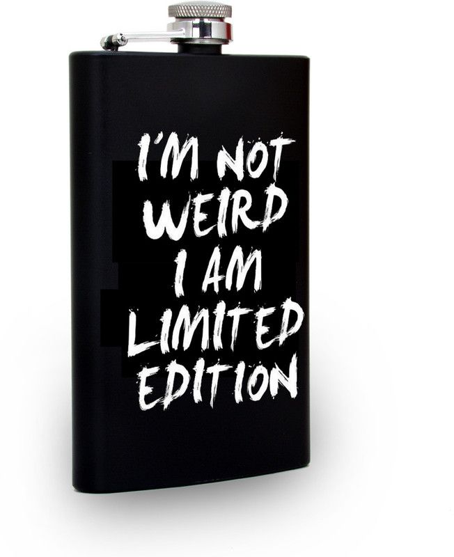 TRAQ I AM NOT WEIRD, I AM LIMITED EDITION ENGRAVED STAINLESS STEEL POCKET LIQUOR FLASK STAINLESS STEEL Hip Flask  (230 ml)