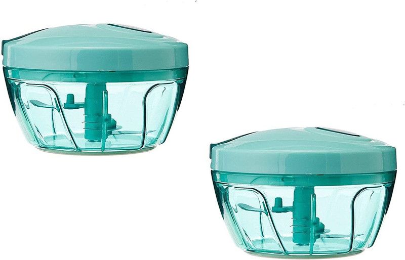 FIOMALL GREEN 450 ML CHOPPER BUY 1 GET 1 FREE Vegetable & Fruit Chopper  (2 chopper)