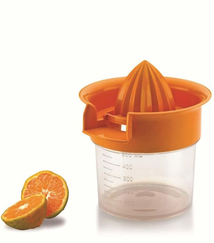 RUDRAX PRODUCTION Plastic Hand Juicer  (Clear, Orange)