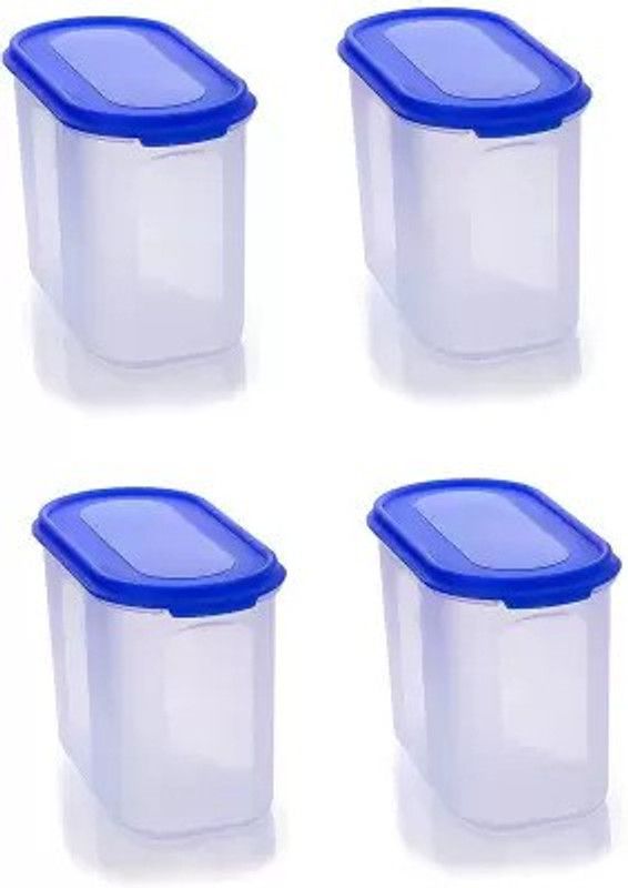 MADHAV Plastic Grocery Container - 1000 ml  (Pack of 4, Blue)