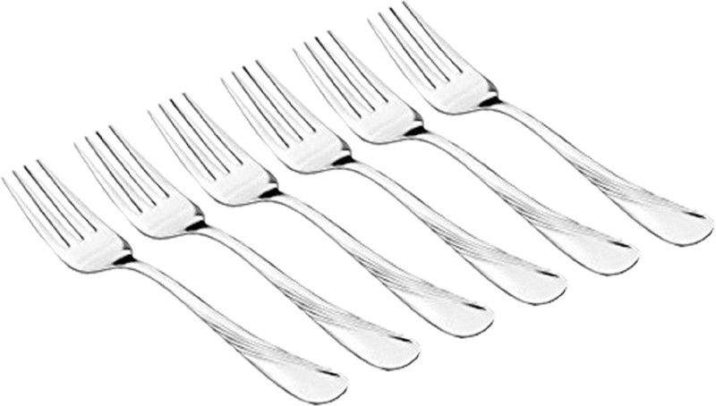 KUBER INDUSTRIES Stainless Steel Fork Set of 6 Pcs (16 Cm) (SP20) Steel Cutlery Set  (Pack of 6)