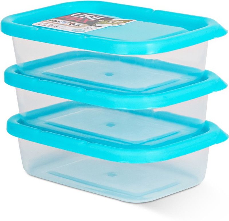 NAYASA Plastic Fridge Container - 275 ml  (Pack of 3, Blue)