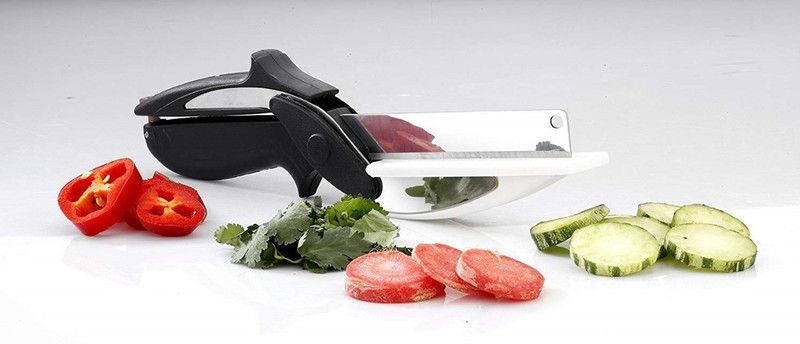 AKsells smart cutter knife with board clever cutter 3 in 1 cutter Vegetable & Fruit Slicer  (1)