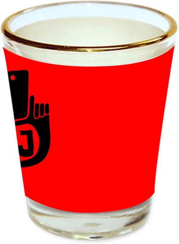 Sri Sai Shopping vodka shot glass crazy quote design with golden rim for home and bar accessories 40ml (style-595) Glass Shot Glass  (40 ml, Glass, Multicolor)