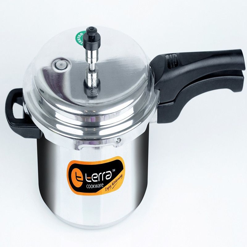 t terra cookware Enjoy kitchening (Certified Manufacturer) Outer Lid 5 L Induction Bottom Pressure Cooker  (Aluminium)