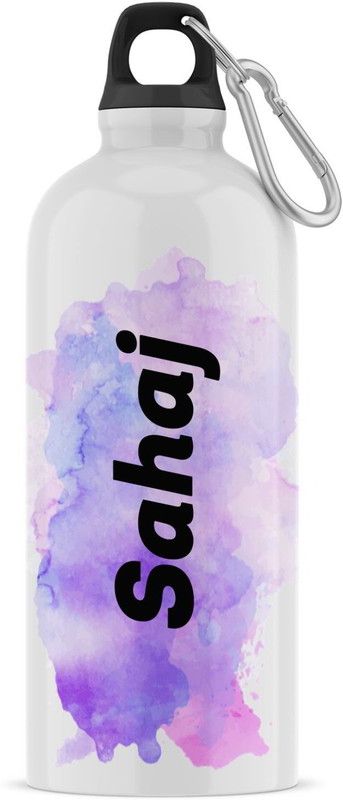 Ashvah Sipper/Water Bottle - Best Happy Birthday Gift for Kids, Name - Sahaj 600 ml Bottle  (Pack of 1, White, Aluminium)