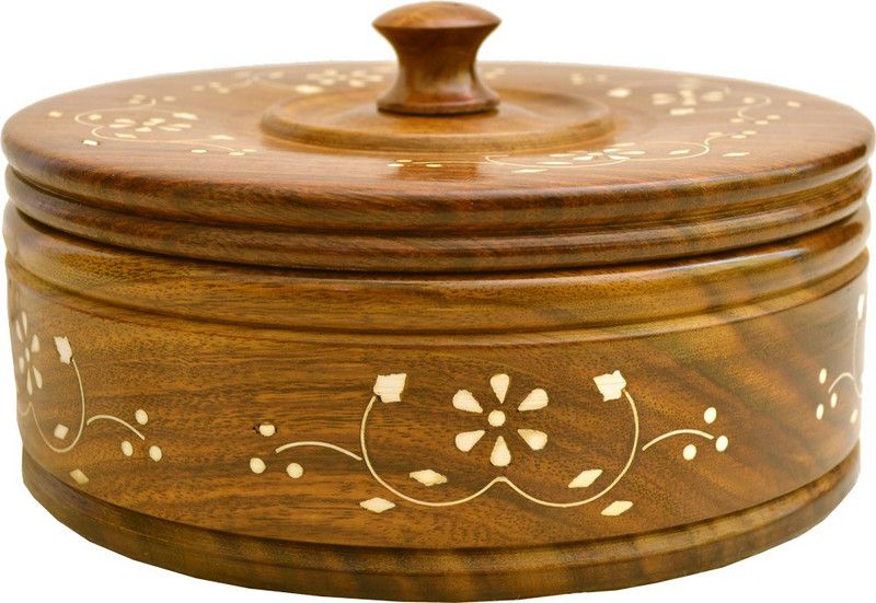 Santarms Handmade Wooden Chapati Box - Serve Casserole  (1500 ml)