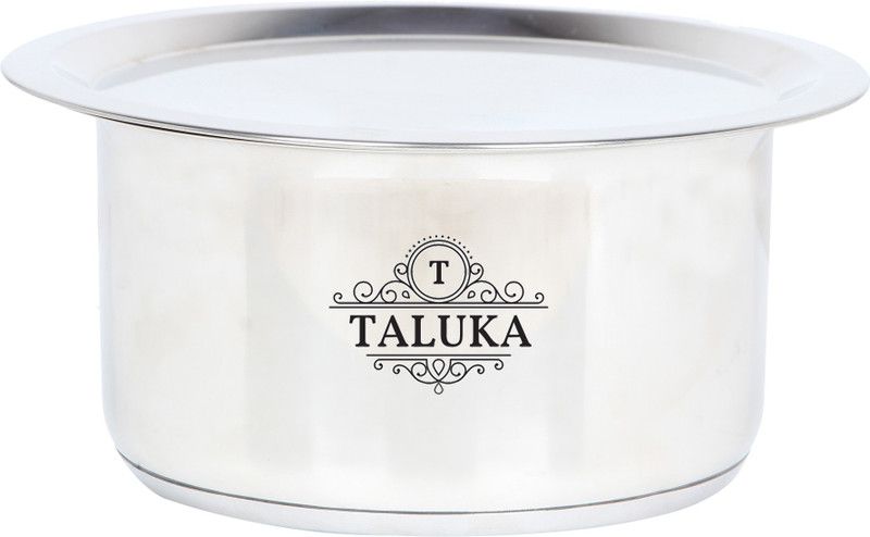TALUKA ( 8.5" x 4.5" inches approx ) Stainless Steel Induction Friendly Tope/topia/ Bhaguna Home Use Pot 21 cm diameter 2 L capacity with Lid  (Stainless Steel, Induction Bottom)