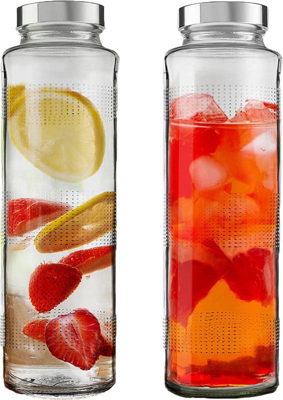 Miniature Mart - 750 ml Glass Utility Container  (Pack of 2, Clear)