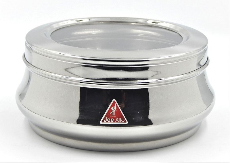 JEE ALTO Bulging SEE' THRU Multipurpose Container/ Storage Dabba - 1750 ml Steel Utility Container  (Silver)