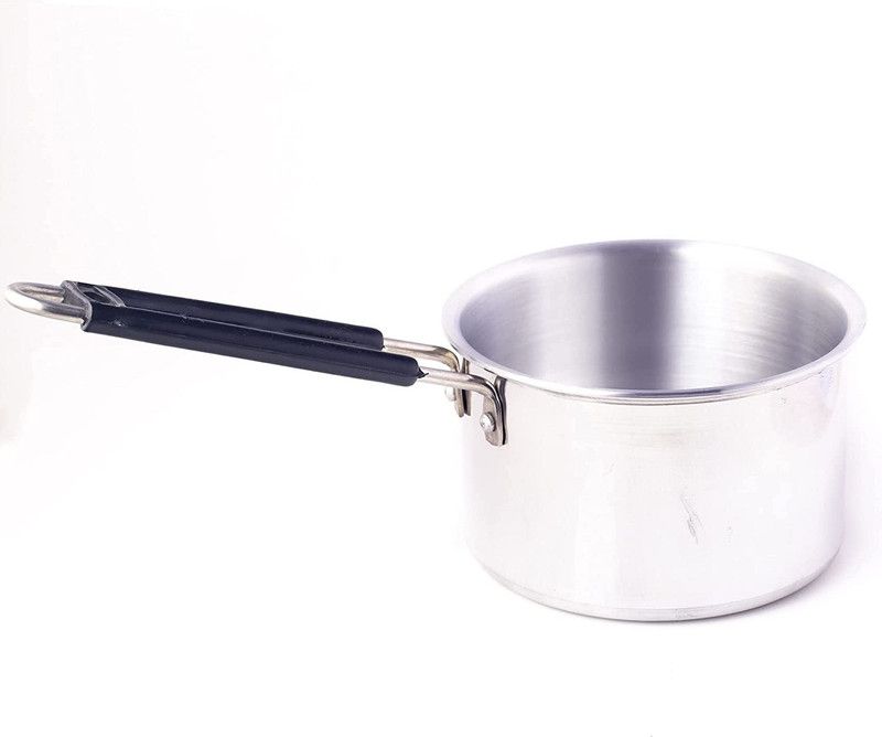 Aluminium Classic Series Butter Warmer/Saucepan Tea/Milk Pot Pan Dishwasher Safe Patila Sauce Pan, Silver (medium) Pot 16.5 cm diameter 2 L capacity  (Aluminium)