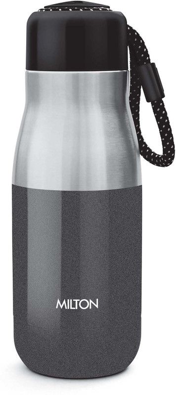 Eminent 400 Thermosteel Water Bottle, 369 ml, Black 369 ml Bottle  (Pack of 1, Steel)