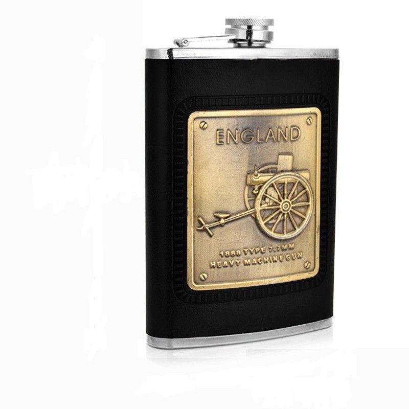 Gabbar Stainless Steel Hip Flask, 236ml Rubber Cover Black Hip Flask Stailness Steel Hip Flask  (240 ml)