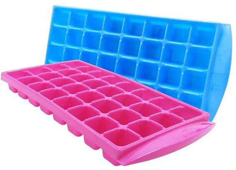 HomeSign Pink, Blue Plastic Ice Cube Tray  (Pack of2)