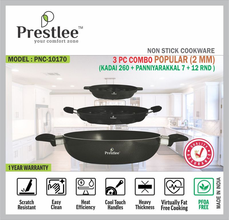Sabari PrestleePNC-10170 Non-Stick Cookware/kadhaiNonstick Kitchen Items Kadhai Tawa 26 cm diameter  (Aluminium, Non-stick)