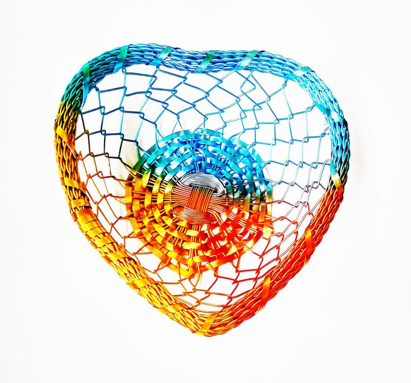 demand Heart Shape Fruit and Vegetable Basket Aluminium Fruit & Vegetable Basket  (Multicolor)