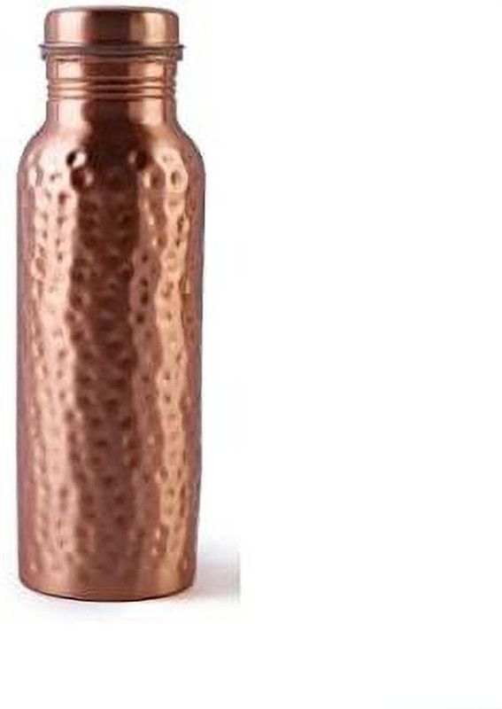 COPPER COUNTER Copper Tamba Hammered lacquer Water Bottle (750 ml) 750 ml Bottle  (Pack of 1, Brown, Copper)