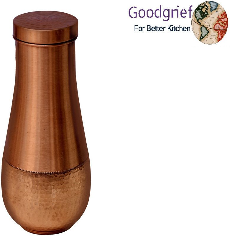 GOODGRIEF BEDROOM BOTTLE,COPPER BOTTLE,WATER BOTTLE,COPPER BOTTLE,TAMBA BOTTLE 2000 ml Bottle  (Pack of 1, Copper, Copper)