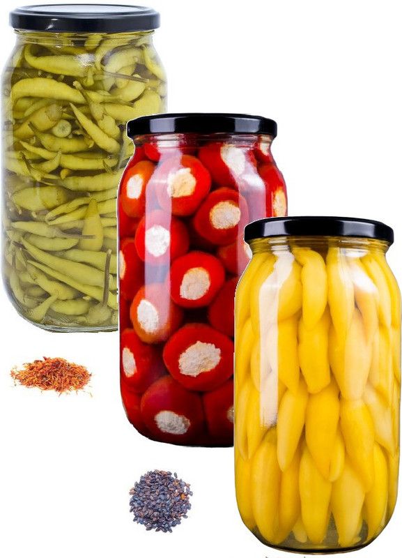 HKC HOUSE Glass Fridge Container - 1000 ml  (Pack of 5, Clear)