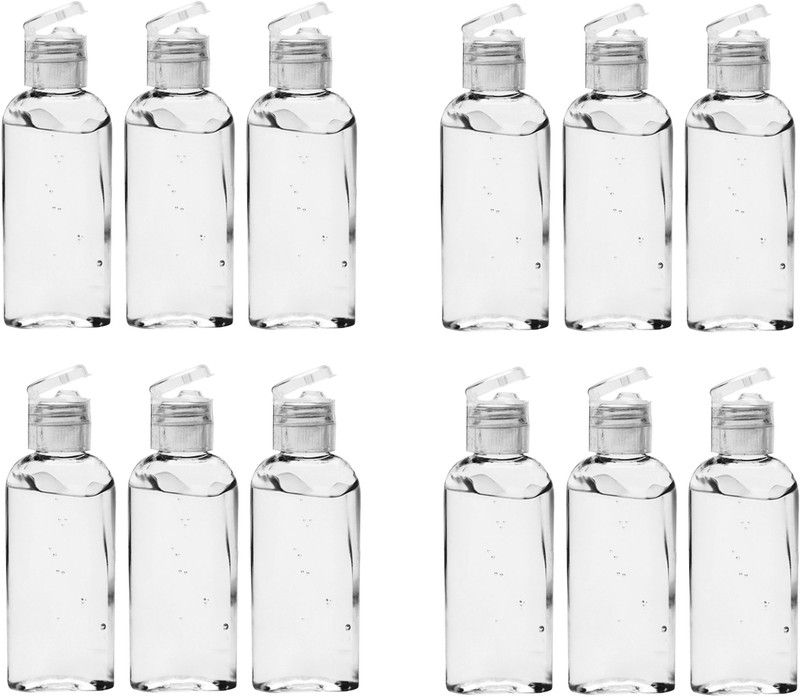 XDLB 24pcs Flip-top bottle for Carrying Shampoo, oil, sanitizers, handwash 100 ml Bottle  (Pack of 24, White, Plastic)