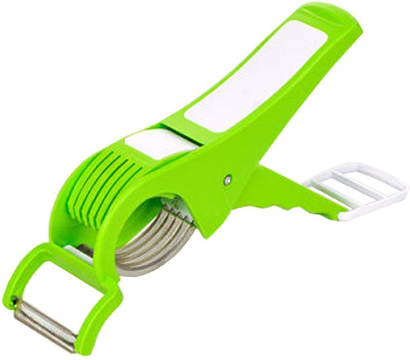 KUBER INDUSTRIES Multi Cutter With Peeler For Vegetable And Fruit Extra Sharp Stainless Steel (KFPV13) Kitchen Tool Set  (Multicolor, Chopper)