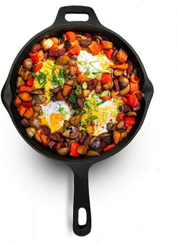 The Indus Valley Pre-seasoned Super Smooth Cast Iron Skillet 9 inch Fry Pan 23.1 cm diameter 1.3 L capacity  (Cast Iron, Induction Bottom)