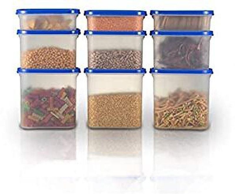Naysaa - 1800 ml, 1200 ml, 525 ml Plastic Utility Container  (Pack of 9, Blue)