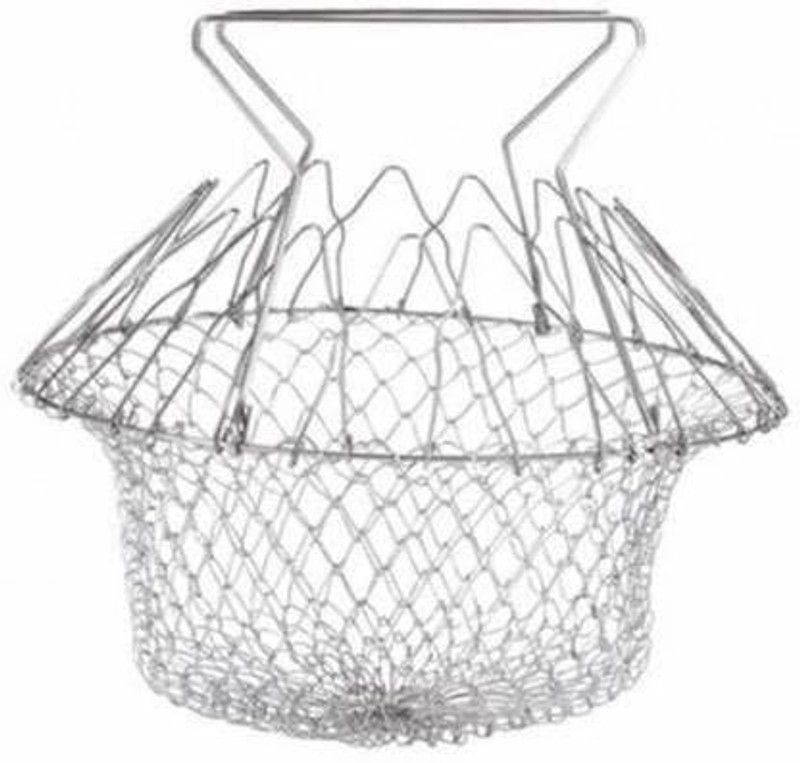 BK MALL Collapsible Deep Frying Basket  (Silver)