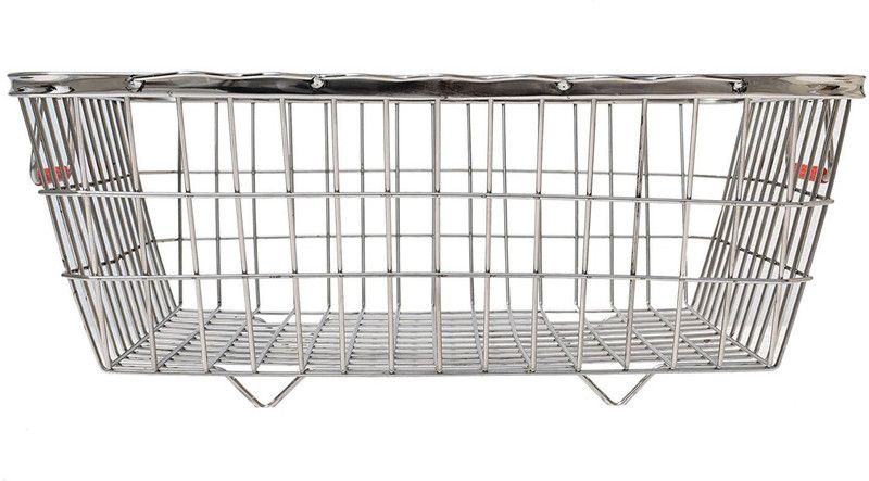 Divine Divine Good Quality Stainless Steel Dish Drainer/Steel Dish Drainer/ Tokri/Steel Rack/Kitchen Rack (48X37X20 CM) Dish Drainer Kitchen Rack  (Steel, Steel)