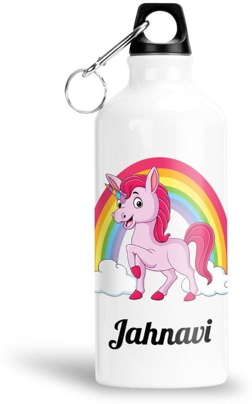 FABTODAY Rainbow Unicorn Water Bottle for Kids - Best Happy Birthday Gift, Jahnavi 750 ml Bottle  (Pack of 1, White, Aluminium)