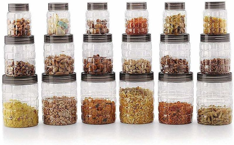 cello Plastic Grocery Container - 650 ml  (Pack of 18, Black)