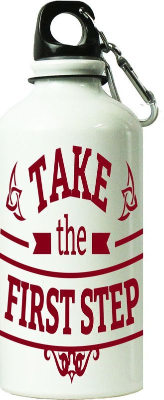 ShopBuzz Take The First Step Sipper Bottle 600 ml Bottle  (Pack of 1, Multicolor, Steel)