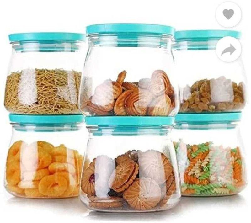 Elvira Plastic Utility Container - 900 ml  (Pack of 6, Clear)