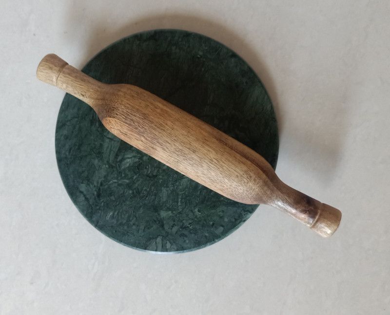 Chakla Balan GREEN C+B49 Rolling Pin & Board  (Maroon, Pack of 2)