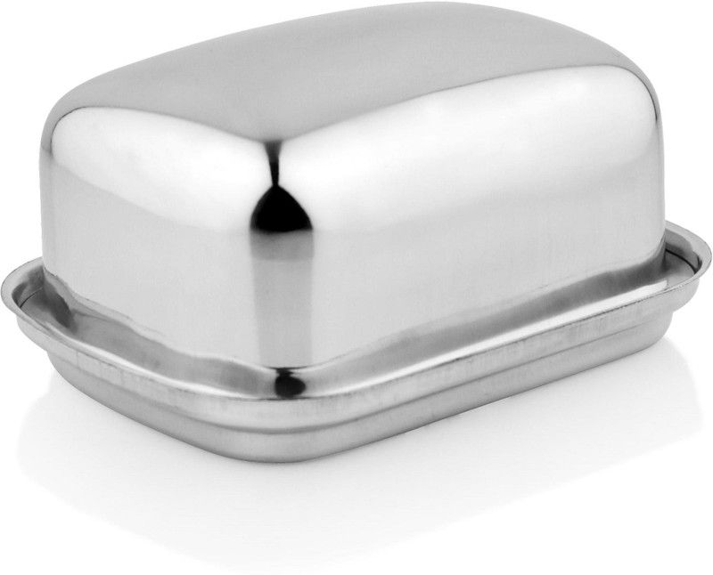 Vinayak Stainless Steel Butter Dish 1 Set (1 Top & 1 Tray) Capacity - 500 Gram Butter Dish Serving Set  (Pack of 1)