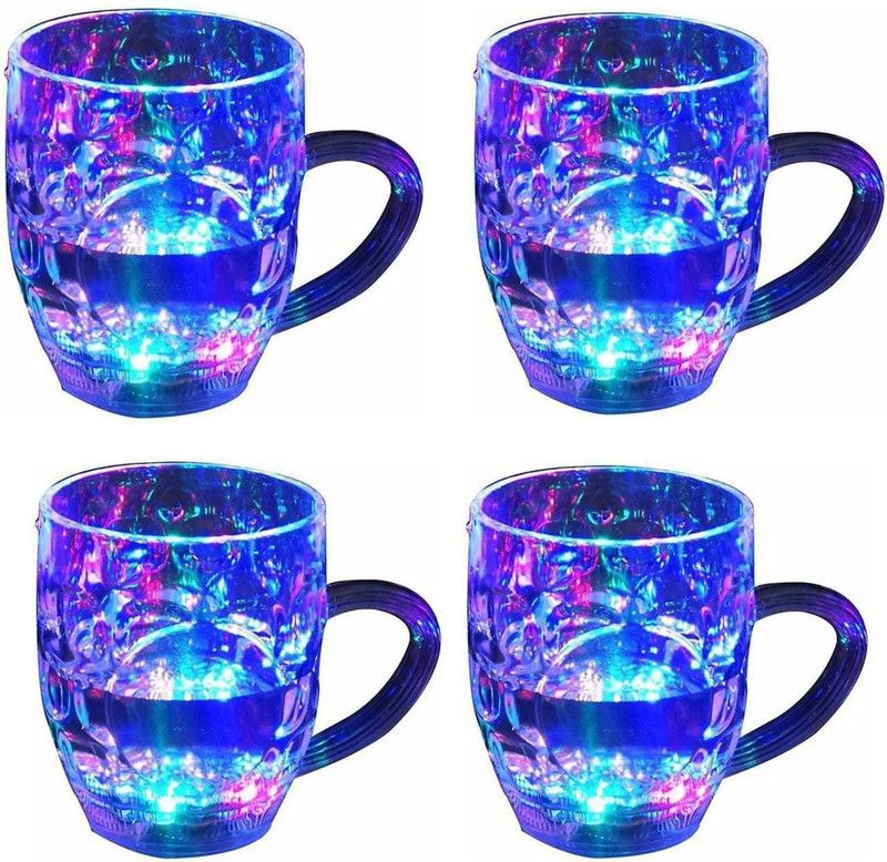 4pcs of Colourfull Led Magic Plastic Coffee Mug  (250 ml, Pack of 4)