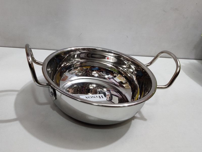 HYNOX Kadhai 20 cm diameter 1.25 L capacity  (Stainless Steel, Induction Bottom)