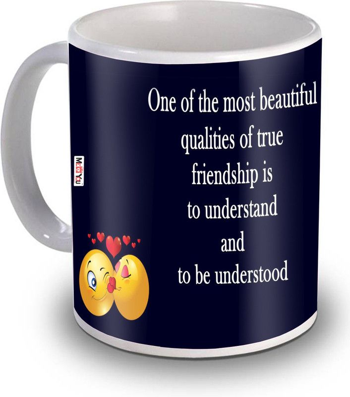 ME&YOU Quoted Printed Ceramic Coffee, Gift for best Friend & Friendship Day Gift Ceramic Coffee Mug  (325 ml)