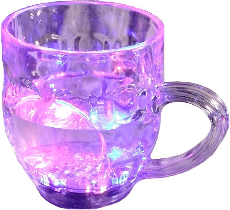 shining lovely Inductive rainbow Plastic Coffee Mug  (300 ml)